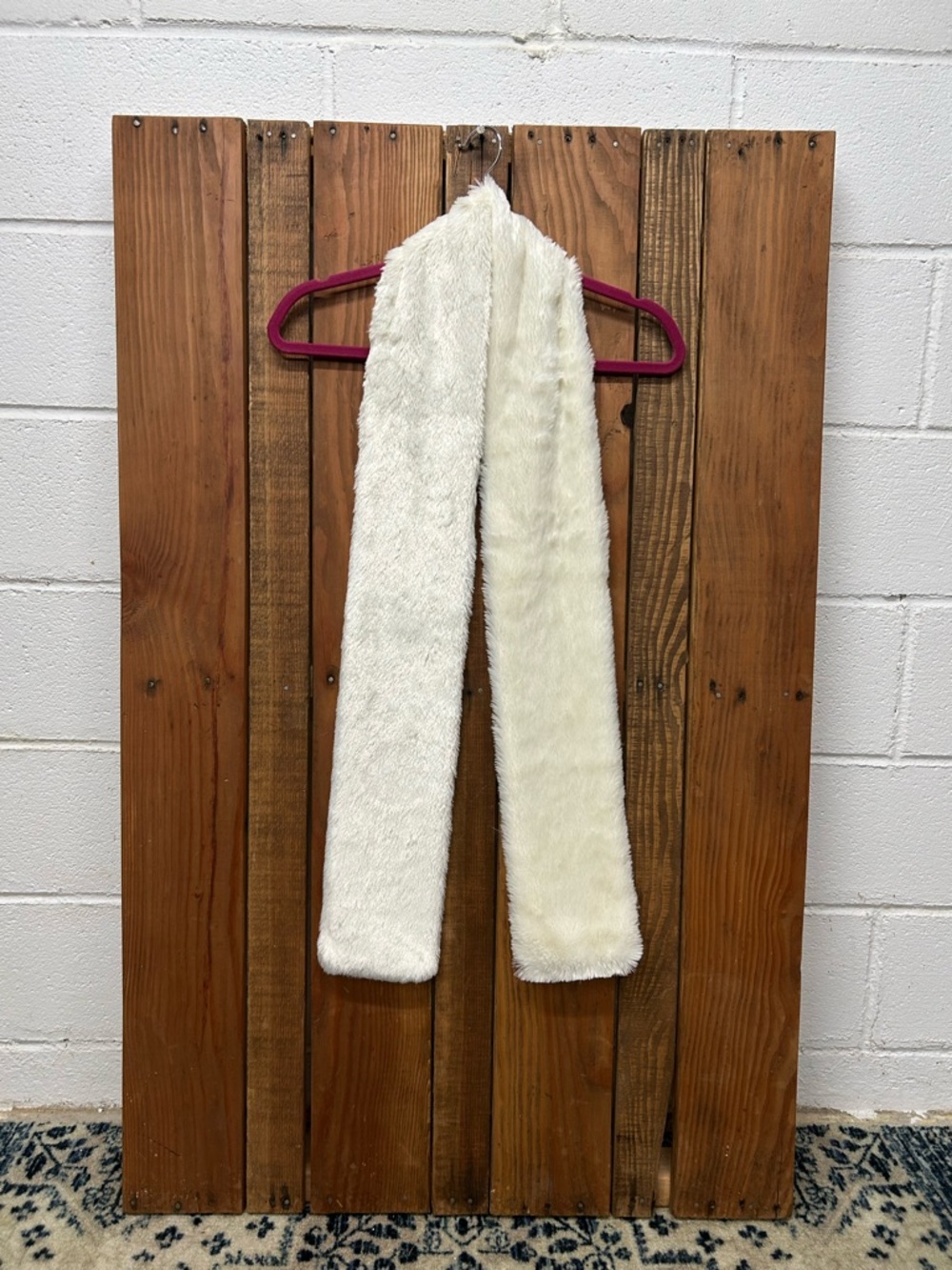 Kenneth Cole Reaction Cream Faux Fur Scarf